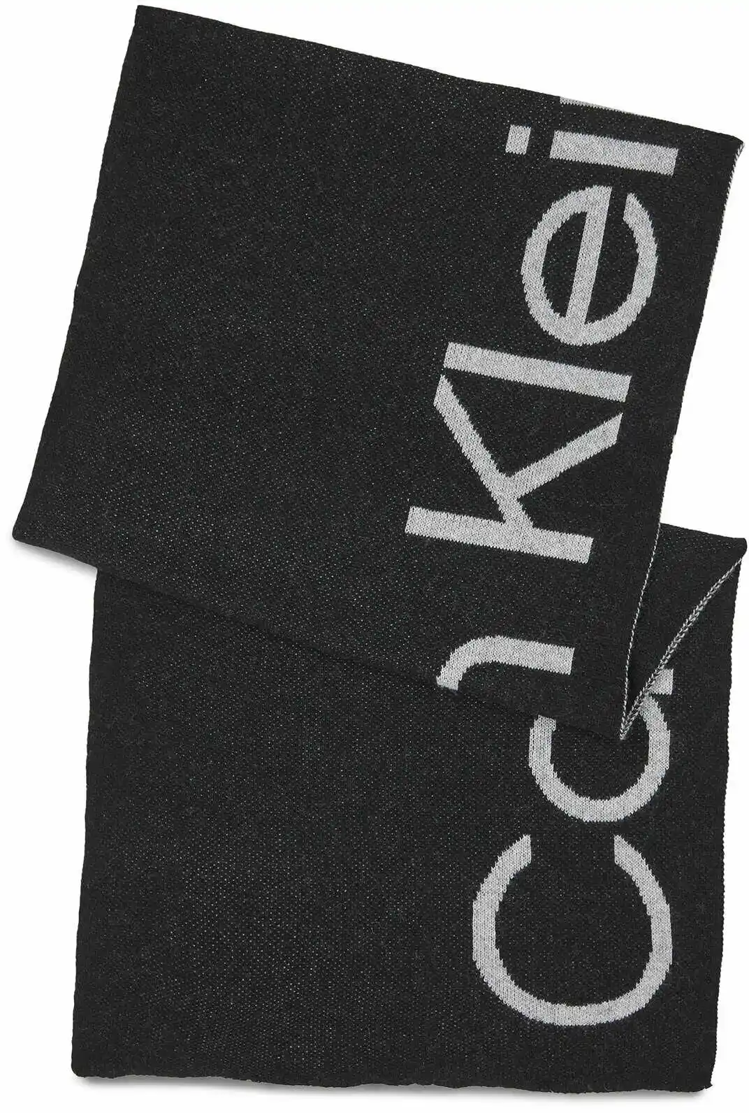 Calvin Klein Szalik Logo Reverso Tonal Scarf 40X180 K60K611117 Czarny