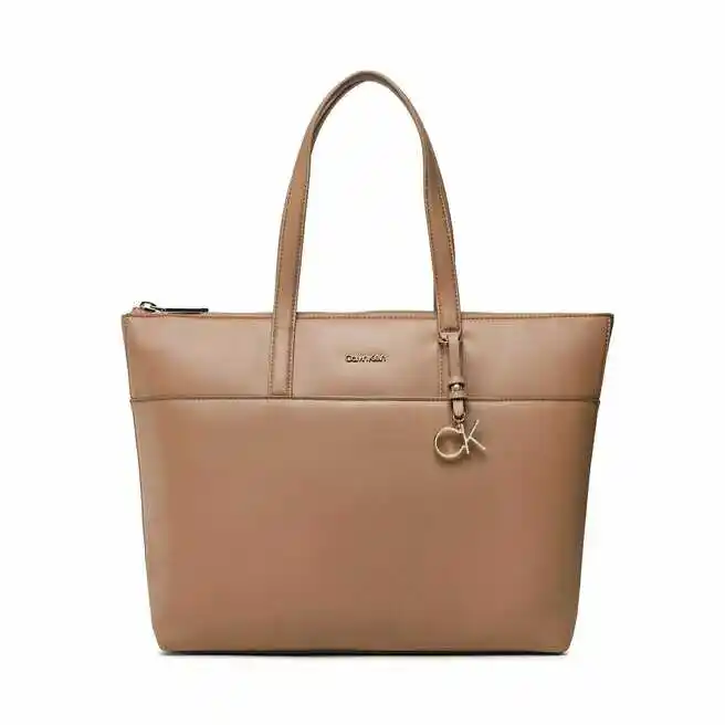 Calvin Klein Torebka CK Must Shopper Lg W/Slip Pkt K60K609860 Brązowy