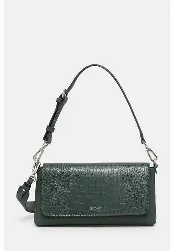 Calvin Klein Torebka CK Must Shoulder Bag_Croco K60K612111 Zielony