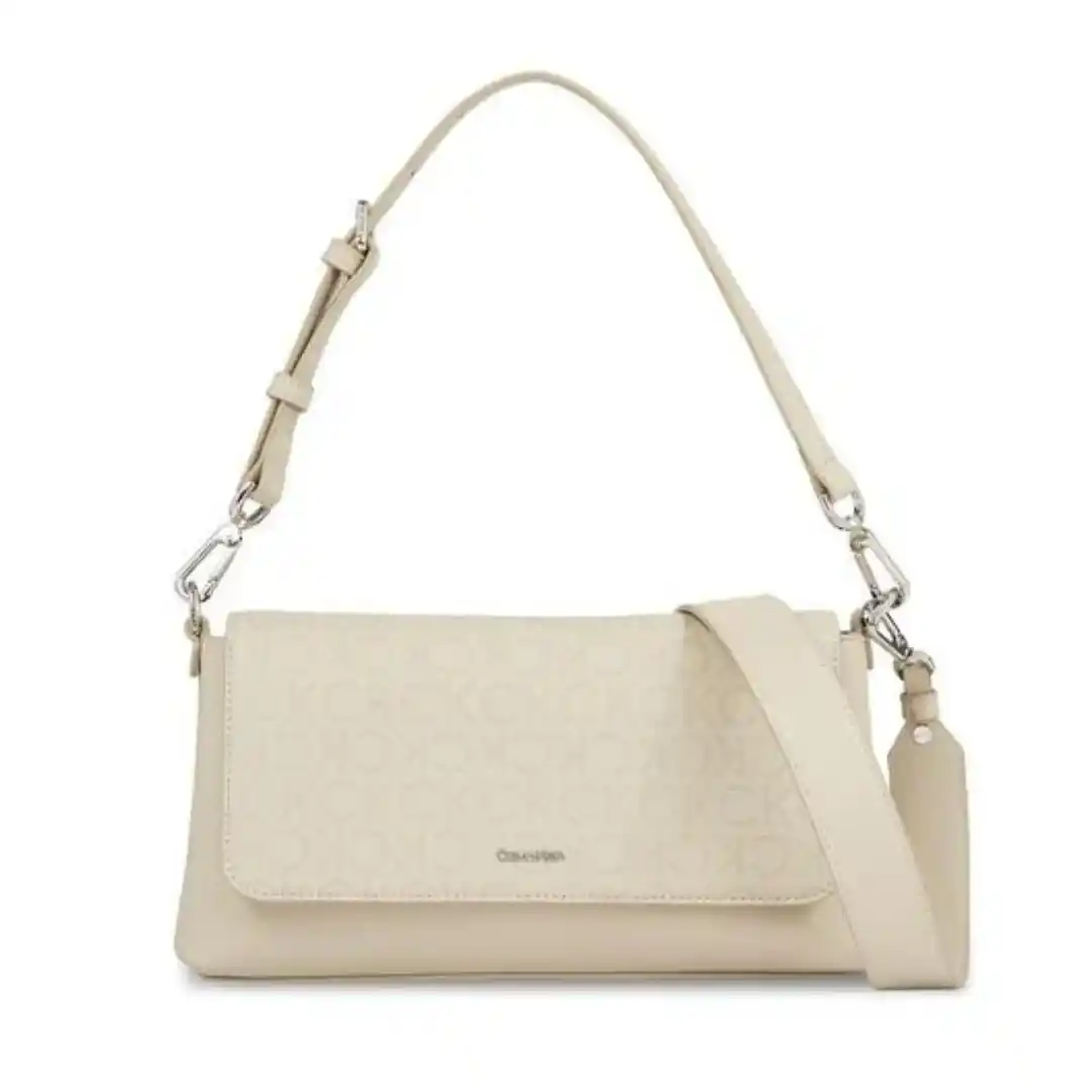 Calvin Klein Torebka CK Must Shoulder Bag_Epi Mono K60K611762 Beżowy