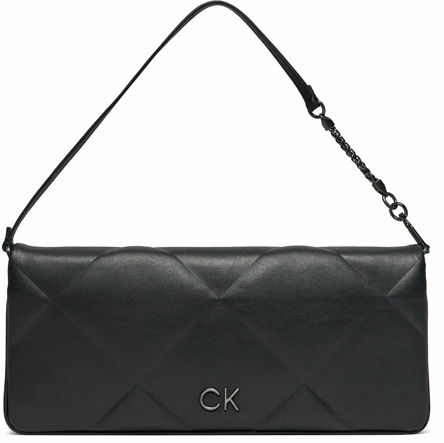 Calvin Klein Torebka Re-Lock Quilt Wristelet Clutch K60K611333 Czarny