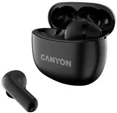 Canyon TWS-5 Dokanałowe Bluetooth 5.2 Czarny Słuchawki bezprzewodowe