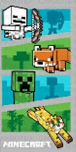 Carbotex Ręcznik kąpielowy dla dzieci Minecraft Animals 70x140cm