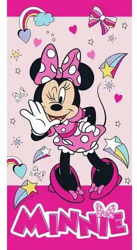 Carbotex Ręcznik kąpielowy dla dzieci Minnie Słodka Myszka 70x140cm