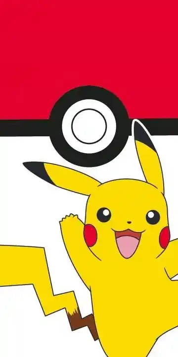 Carbotex Ręcznik kąpielowy dla dzieci Pokemon Pokeball i Pikachu 70x140cm