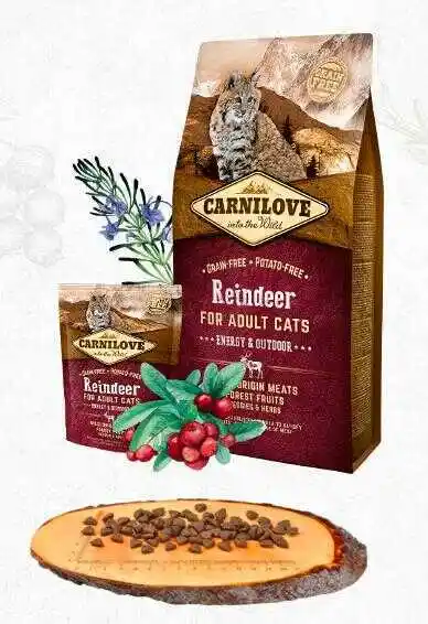 Carnilove Karma sucha dla kota Cat Reindeer Energy&Outdoor 6 kg