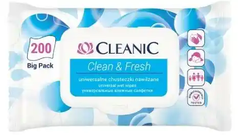 Cleanic Chusteczki Uniwersalne nawilżane Clean&Fresh 200szt