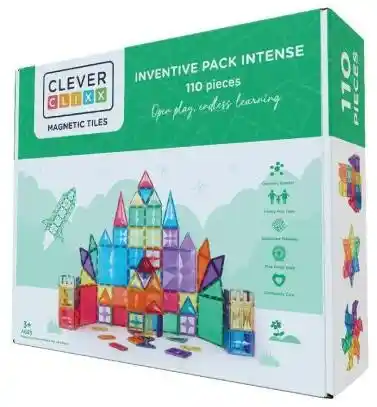 Cleverclixx Klocki magnetyczne Inventive Pack Intense - 110 el.