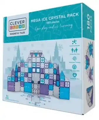 Cleverclixx Klocki magnetyczne Mega Ice Crystal Pack - 180 el.