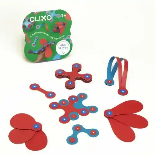 Clixo Układanka Magnetyczna Itsy Pack Różowo-Turkusowe