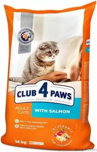 Club 4 Paws Premium Adult Cat karma sucha z łososiem 14kg