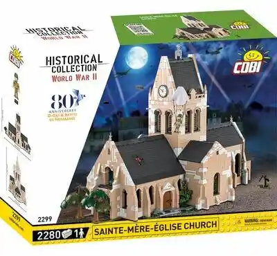 Cobi Klocki plastikowe Historical Collection World War II Kościół Sainte-Mere-Eglise-2299