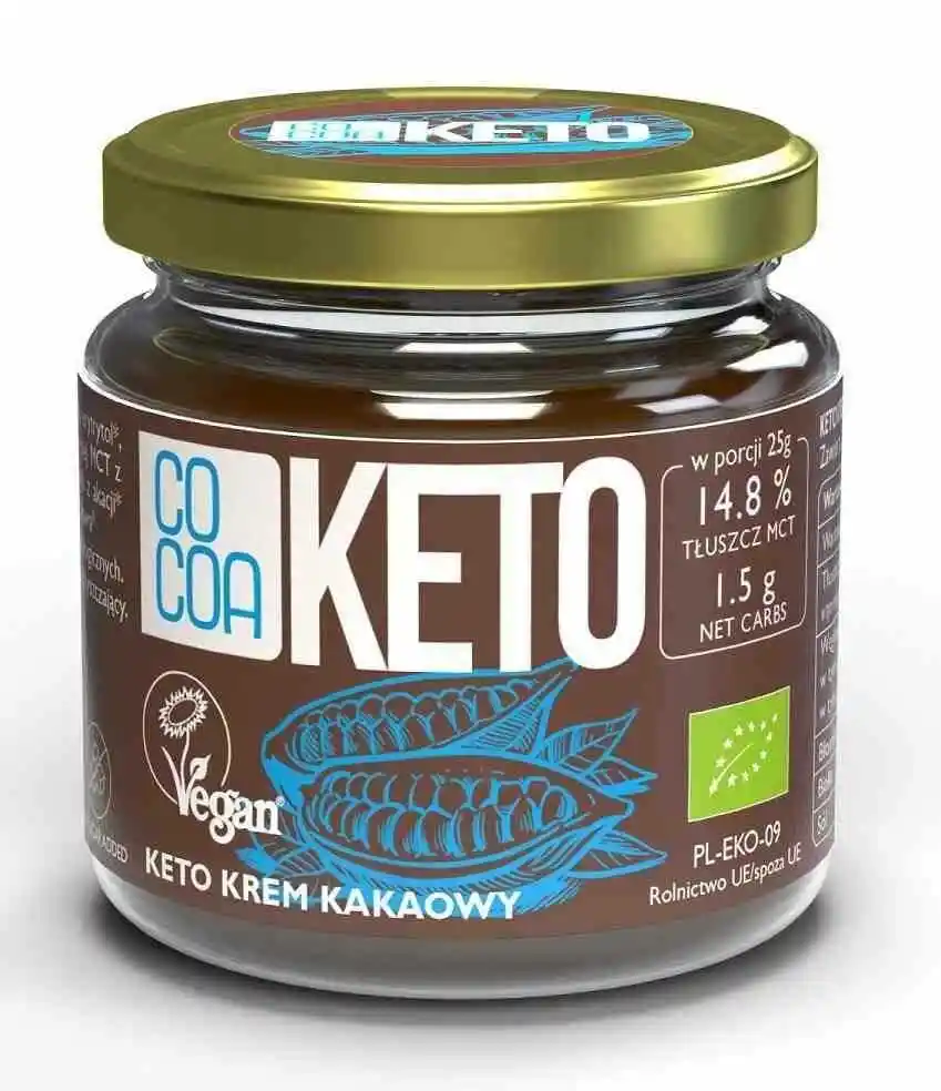 COCOA Krem Kakaowy Keto Z Olejem Mct Bez Dodatku Cukru Bio 200g