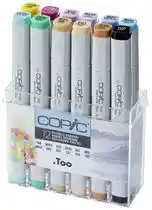 COPIC Classic Kolory Pastelowe Markery zestaw 12szt