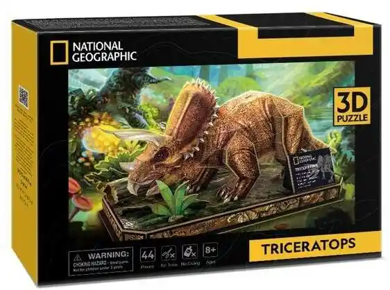 Cubic Fun Puzzle 3D National Geographic Triceratops 306-DS1052H (44 elementy)