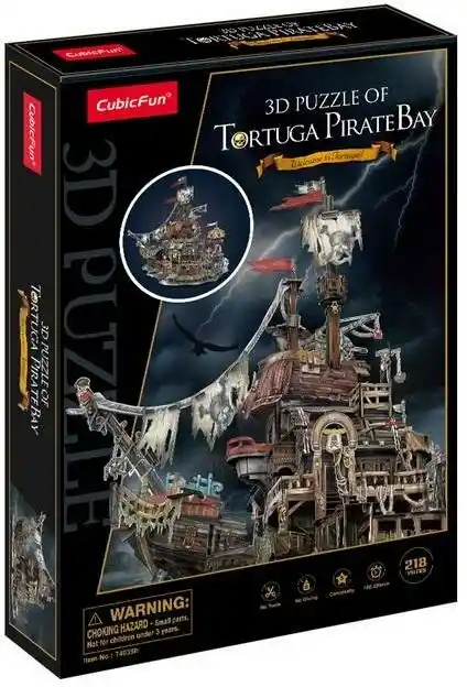 Cubic Fun Puzzle 3D Statki Zatoka Piratów T4039H (218 elementów)