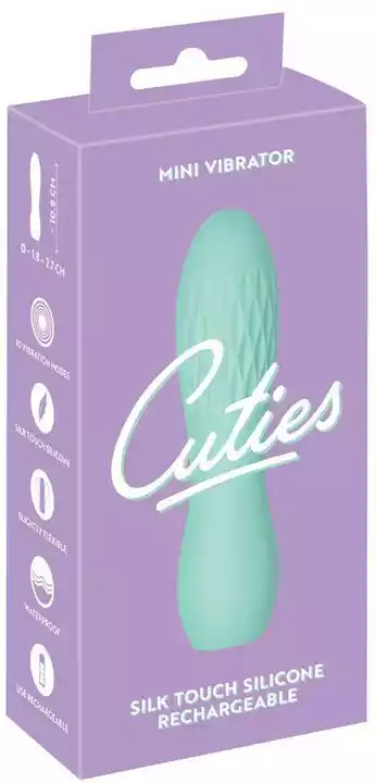 Cuties Mini 3 - ładowalny, wodoodporny, geometryczny wibrator (zielony)