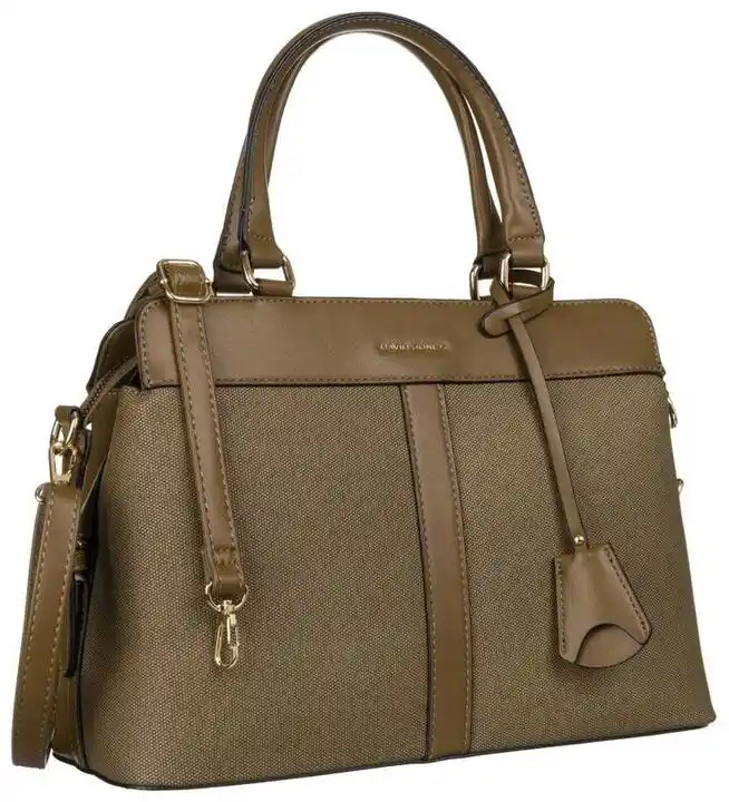 David Jones Elegancki kuferek khaki 6812-4 OLIVE GREEN