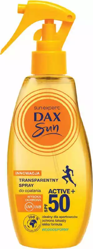 Dax Sun Transparentny spray do opalania Active+ SPF50 200ml