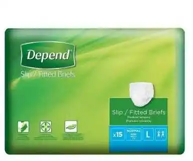 DEPEND SLIP Normal rozmiar L pieluchy dla dorosłych 15szt