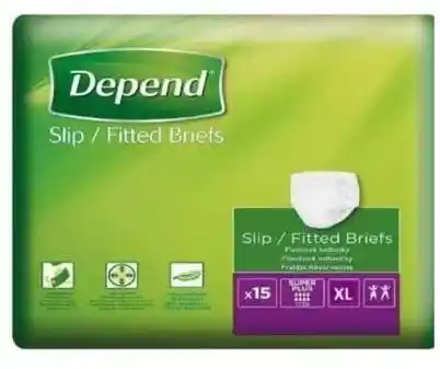 DEPEND SLIP Super Plus rozmiar XL pieluchy dla dorosłych 15szt