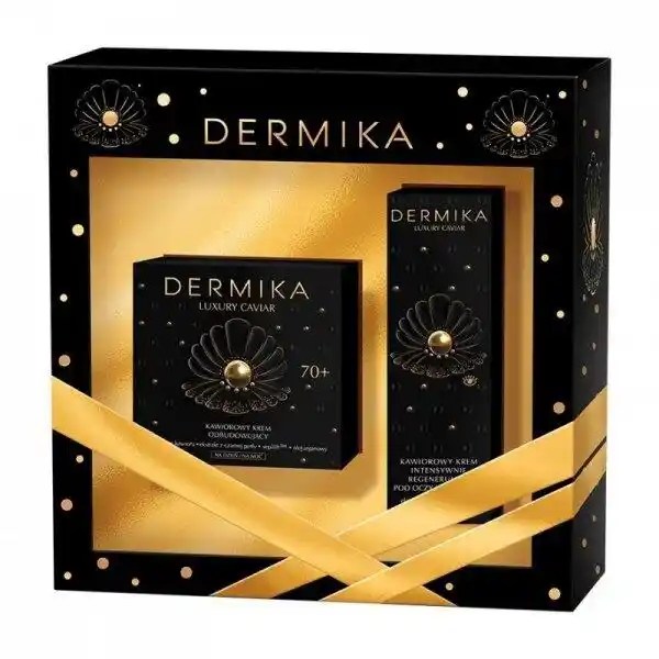 Dermika Zestaw prezentowy Luxury Caviar 70+ Krem na dzień i noc 50ml+Krem pod oczy 15ml