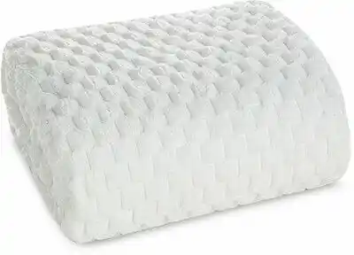 DESIGN 91 Koc CINDY 6 bardzo miękki i miły w dotyku z wytłaczanym wzorem 3D 170x210cm biały