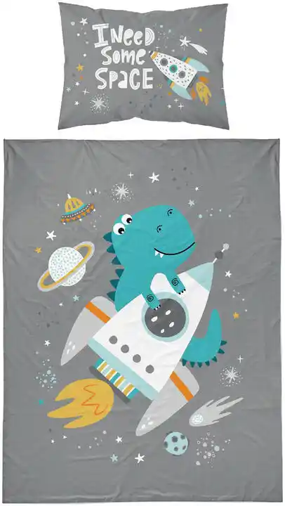 Detexpol Pościel do łóżeczka Dino w Kosmosie 90x120