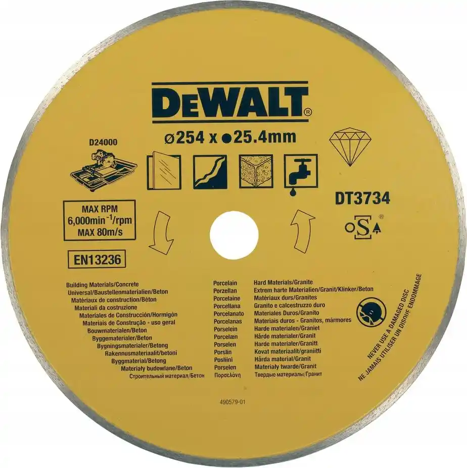 DEWALT Tarcza do cięcia DT3734 254 mm