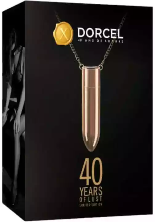 Dorcel - ładowalny, wodoodporny naszyjnik z wibratorem (różowe złoto)