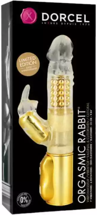 Dorcel Orgasmic Rabbit - wibrator z tubą (złoty)