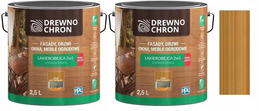 DREWNOCHRON LAKIEROBEJCA 2w1 dąb naturalny 2,5L PPG