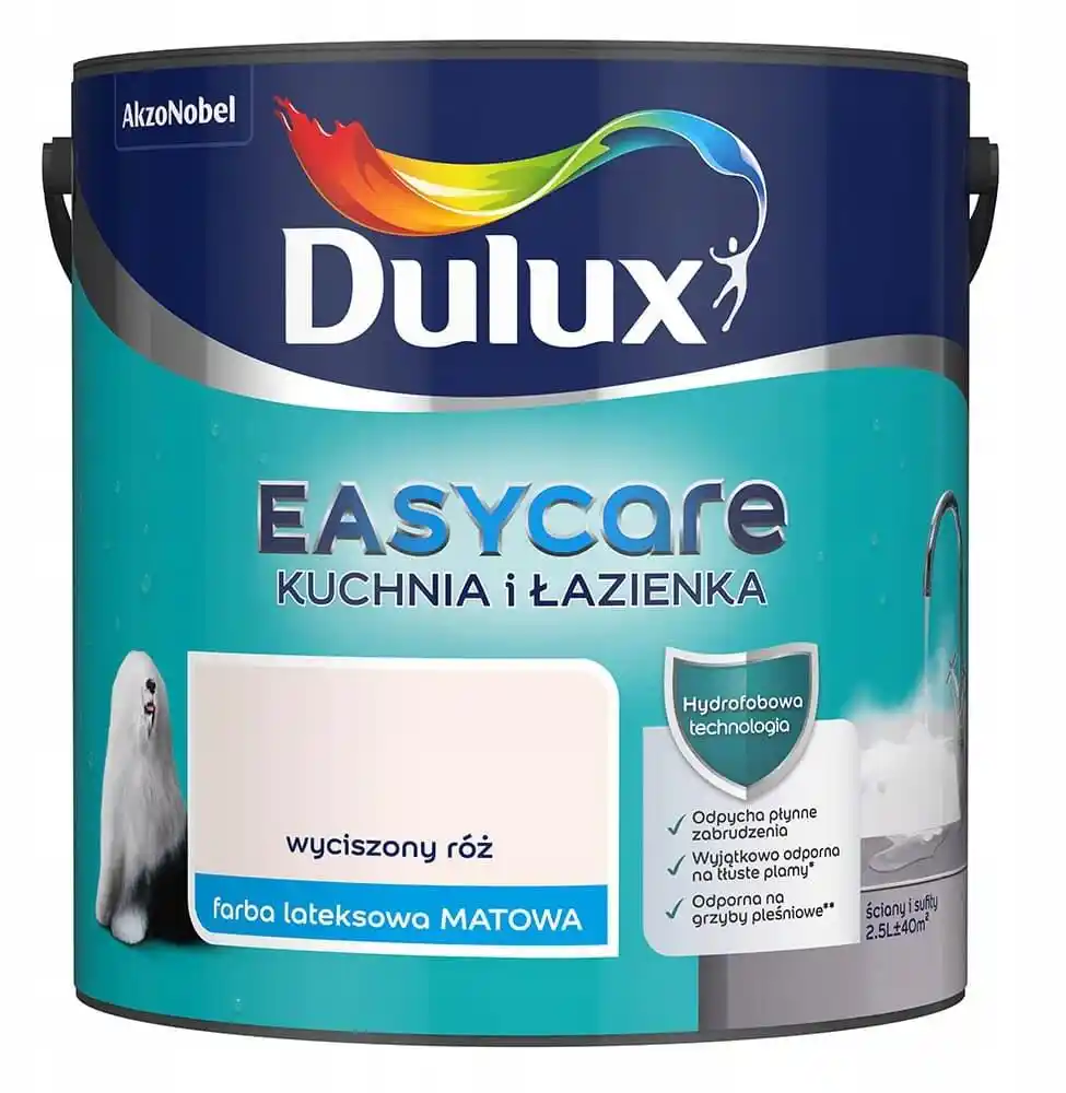 Dulux Dulux Farba EasyCare Kuchnia i Łazienka Wyciszony Róż 2,5 l