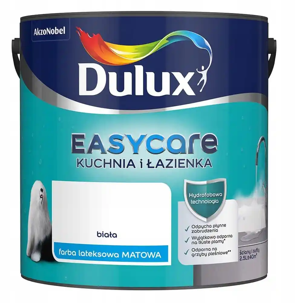 Dulux Easycare Kuchnia & Łazienka Biała 2,5L