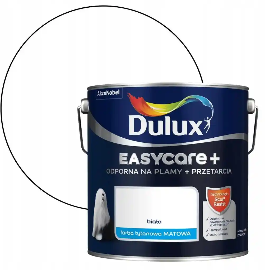 Dulux Farba EasyCare+ Biała 2,5L