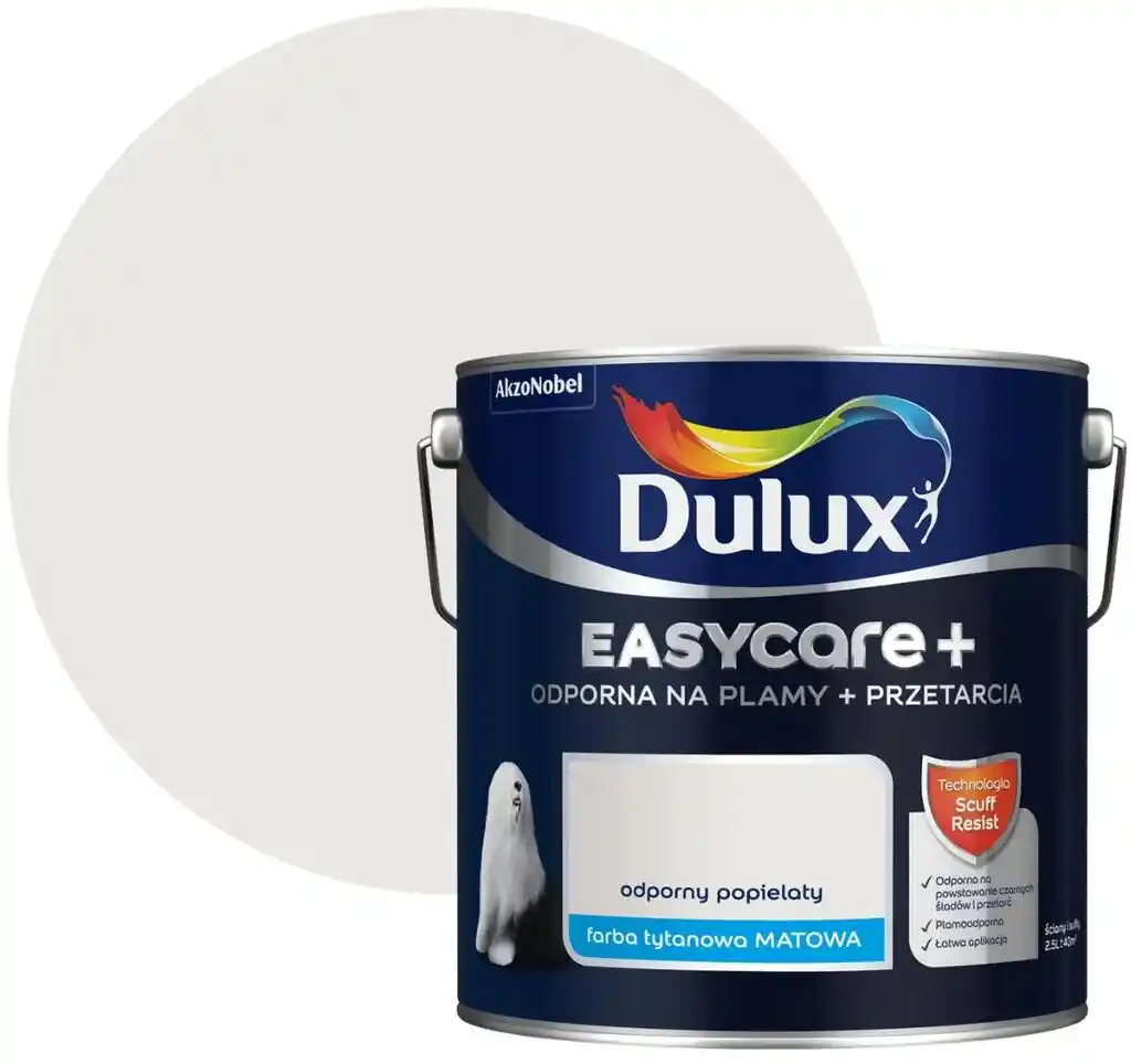 Dulux Farba EasyCare+ Odporny Popielaty 2,5L