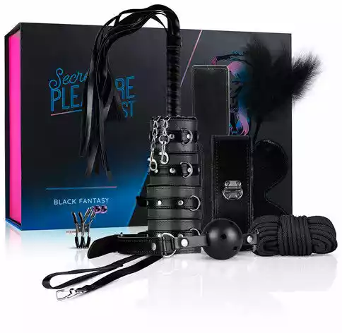 Easy Toys Secret Pleasure Chest Black - Zestaw bdsm