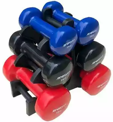 ENERO FIT Zestaw hantli 337828 2x1/2x2/2x3 kg + stojak