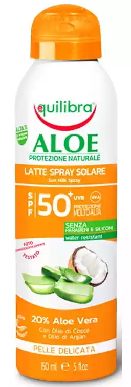 Equilibra Aloes SPF50+ krem przeciwsłoneczny w sprayu 150ml