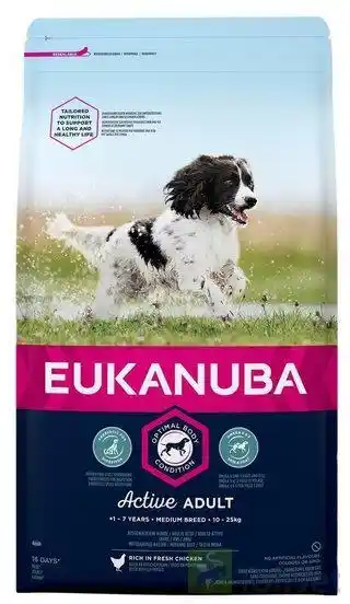 Eukanuba Adult Medium Breed Chicken 15kg