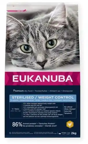 Eukanuba Adult Sterylised chicken - sucha karma dla kota - 2 kg