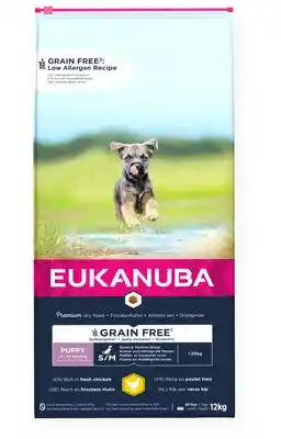 Eukanuba Grain Free Puppy Small / Medium Breed, kurczak - 12 kg