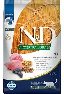 Farmina N&D Ancestral Grain Lamb & Blueberry Adult - sucha karma dla kota - 5kg