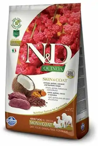 Farmina N&D Quinoa canine SKIN & COAT VENISON Adult Medium Maxi 7kg