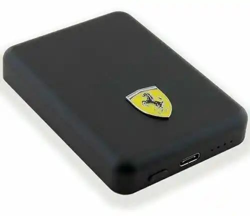 Ferrari Powerbank FEPB5MNCAK 15W 5000mAh czarny/black Metal Logo MagSafe