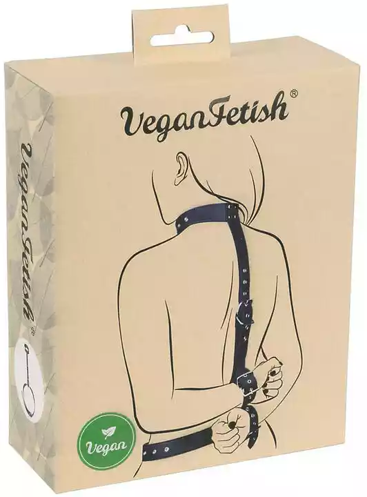 Fetish Vegan - Zestaw z rękami związanymi z tyłu (czarny)