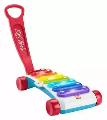 Fisher Price Duży edukacyjny ksylofon do ciągnięcia Ucz się i śmiej