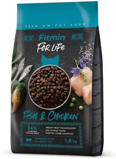 Fitmin cat For Life Adult Fish and Chicken 1,8kg karma sucha