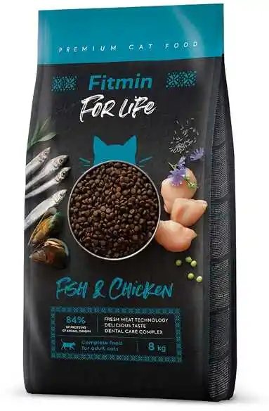 Fitmin Cat For Life Adult Fish and Chicken 8kg karma sucha