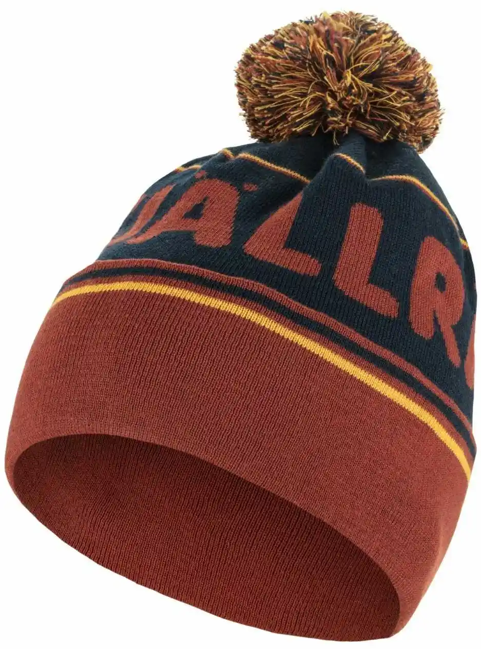 Fjallraven Czapka codzienna Pom Hat autumn leaf/dark navy